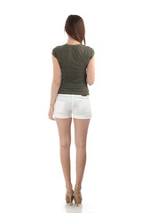 women shorts on white background