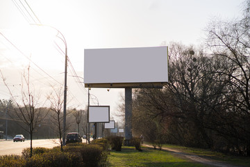 Empty billboard along the road