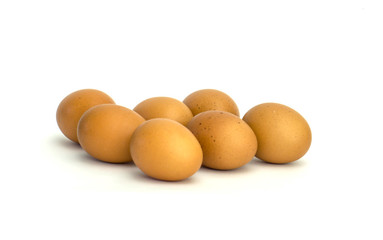 eggs isolated on white background.