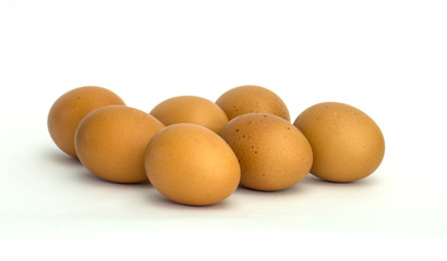 eggs isolated on white background.