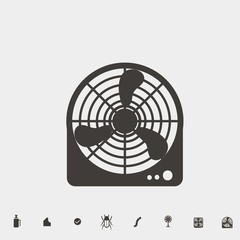 air fan icon vector illustration and symbol for website and graphic design