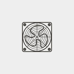 air fan icon vector illustration and symbol for website and graphic design