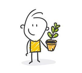 Strichfiguren / Strichmännchen: Umwelt, Pflanze. (Nr. 488)	