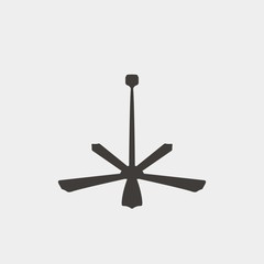 ceiling fan icon vector illustration and symbol for website and graphic design