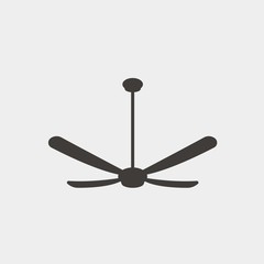 ceiling fan icon vector illustration and symbol for website and graphic design