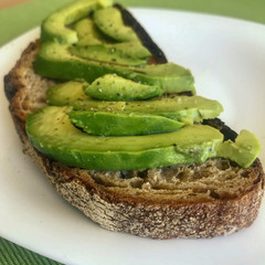 Avocado toast with pepper and salt