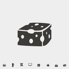 cheese icon vector illustration and symbol for website and graphic design