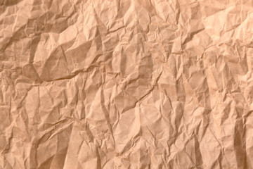 crumpled brown recycled paper texture