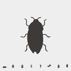 cockroach icon vector illustration and symbol for website and graphic design