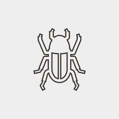 insect bug icon vector illustration and symbol for website and graphic design