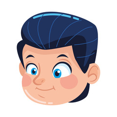 cute little boy head character
