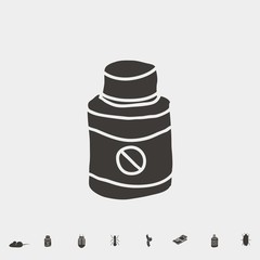 pesticide icon vector illustration and symbol for website and graphic design