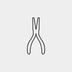 pliers icon vector illustration and symbol for website and graphic design