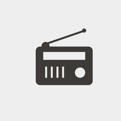 radio icon vector illustration and symbol for website and graphic design