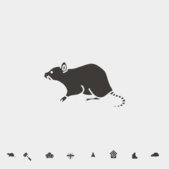 rat icon vector illustration and symbol for website and graphic design