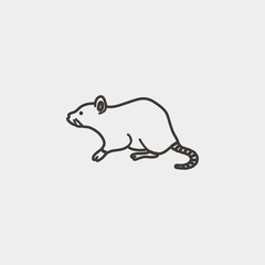 rat icon vector illustration and symbol for website and graphic design