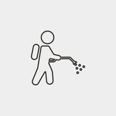 spraying pesticide icon vector illustration and symbol for website and graphic design