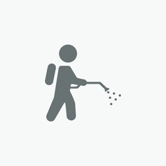 spraying pesticide icon vector illustration and symbol for website and graphic design