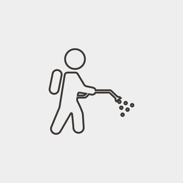 Spraying Pesticide Icon Vector Illustration And Symbol For Website And Graphic Design