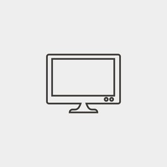 tv monitor icon vector illustration and symbol for website and graphic design