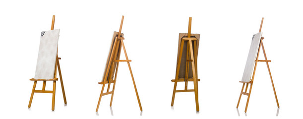 Easel isolated on the white background