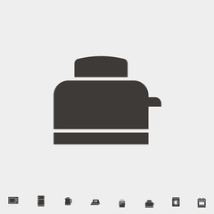 bread toaster icon vector illustration and symbol for website and graphic design