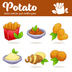 Potato vector cartoon asset for your app or mobile game