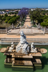 Fototapeta premium Garden with fountain, Estoi, Portugal
