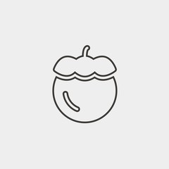 nut icon vector illustration and symbol for website and graphic design