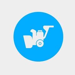 snow blow truck icon vector illustration and symbol for website and graphic design