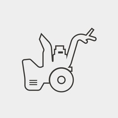 snow blow truck icon vector illustration and symbol for website and graphic design