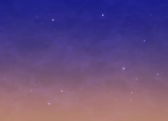 Night sky with stars in a light haze, 3d render