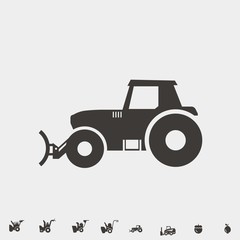 snow blow truck icon vector illustration and symbol for website and graphic design