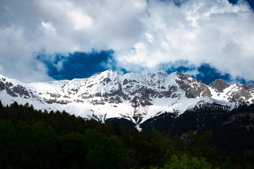 Snowy Mountains in Austria 