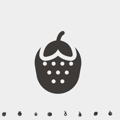 strawberry icon vector illustration and symbol for website and graphic design