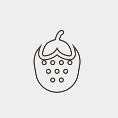 strawberry icon vector illustration and symbol for website and graphic design