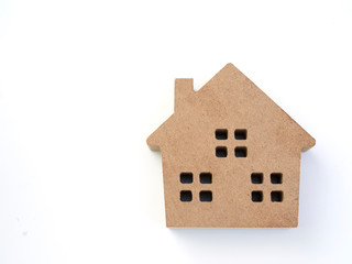 house wood model isolate on white background