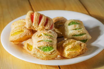 puff pastry cookies with jam
