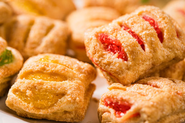 puff pastry cookies with jam