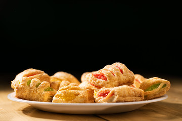 puff pastry cookies with jam