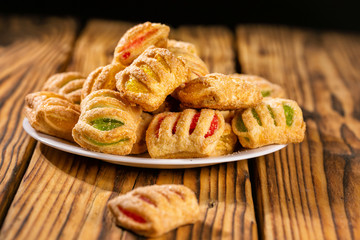 puff pastry cookies with jam