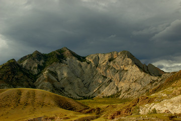 Rock peak in the evening light