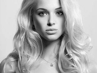 Young beautiful blond woman