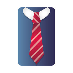 elegant shirt with necktie isolated icon