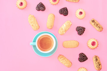 Cookies and coffee.