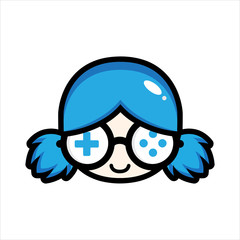 Geek character vector design game