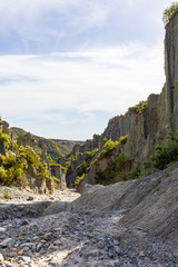 Valley of Putangirua Pinnacles. North Island, New Zealand