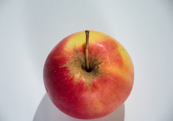 red apple on a white background