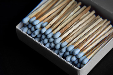 Grey match-box in open shape, place in isolated background.