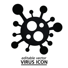 Obraz premium Editable Vector Flat Virus Icon